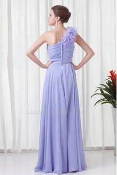 Sleeveless Sheath/Column Floor-Length One-Shoulder Long Bridesmaid Dresses 02010196