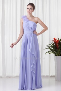 Sleeveless Sheath/Column Floor-Length One-Shoulder Long Bridesmaid Dresses 02010196