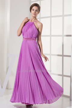 A-Line Sleeveless Pleats Floor-Length Long Bridesmaid Dresses 02010225