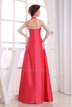 A-Line Taffeta Floor-Length Criss Cross Long Bridesmaid Dresses 02010244