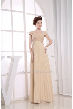 A-Line Capped V-Neck Floor-Length Criss Cross Off-the-Shoulder Long Bridesmaid Dresses 02010247