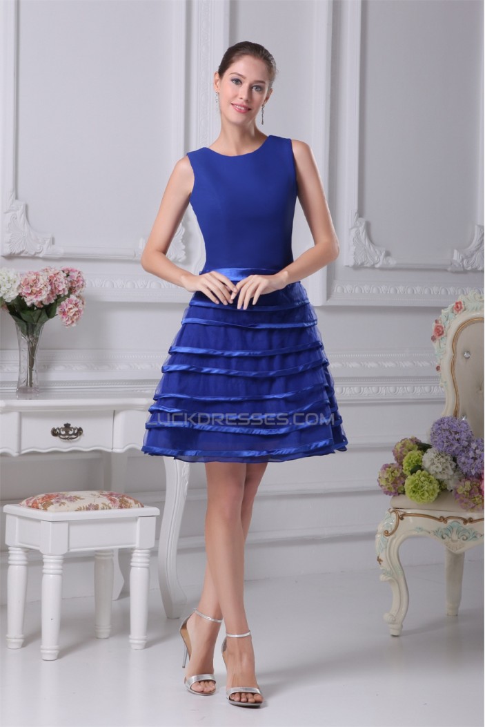 Short/Mini Knee-Length Blue Bridesmaid Dresses 02010268