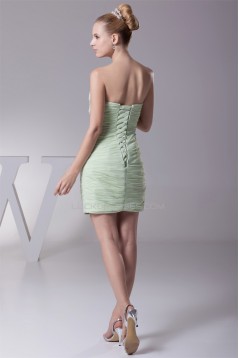 Criss Cross Soft Sweetheart Chiffon Short/Mini Bridesmaid Dresses 02010281