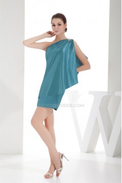 One-Shoulder Sheath/Column Short/Mini Bridesmaid Dresses 02010317