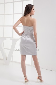 Short/Mini Beading Strapless Sleeveless Bridesmaid Dresses 02010385