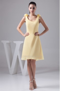 A-Line Handmade Flowers Chiffon Bridesmaid Dresses 02010406