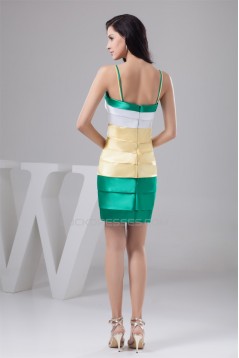 Tiered Sheath/Column Silk like Satin Sleeveless Bridesmaid Dresses 02010447