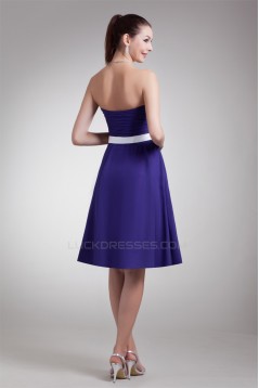 A-Line Knee-Length Strapless Sleeveless Best Short Bridesmaid Dresses 02010454