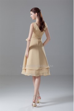 Amazing V-Neck Knee-Length Sash Ribbons A-Line Short Bridesmaid Dresses 02010461