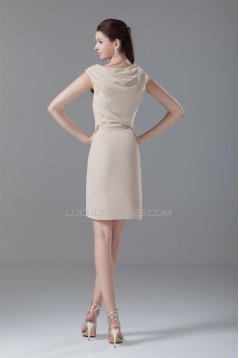 Chiffon Dropped Ruched Short Bridesmaid Dresses 02010487