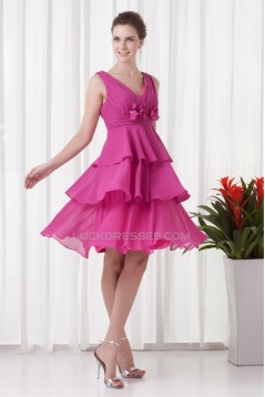 A-Line Knee-Length Sleeveless Chiffon Bridesmaid Dresses 02010523