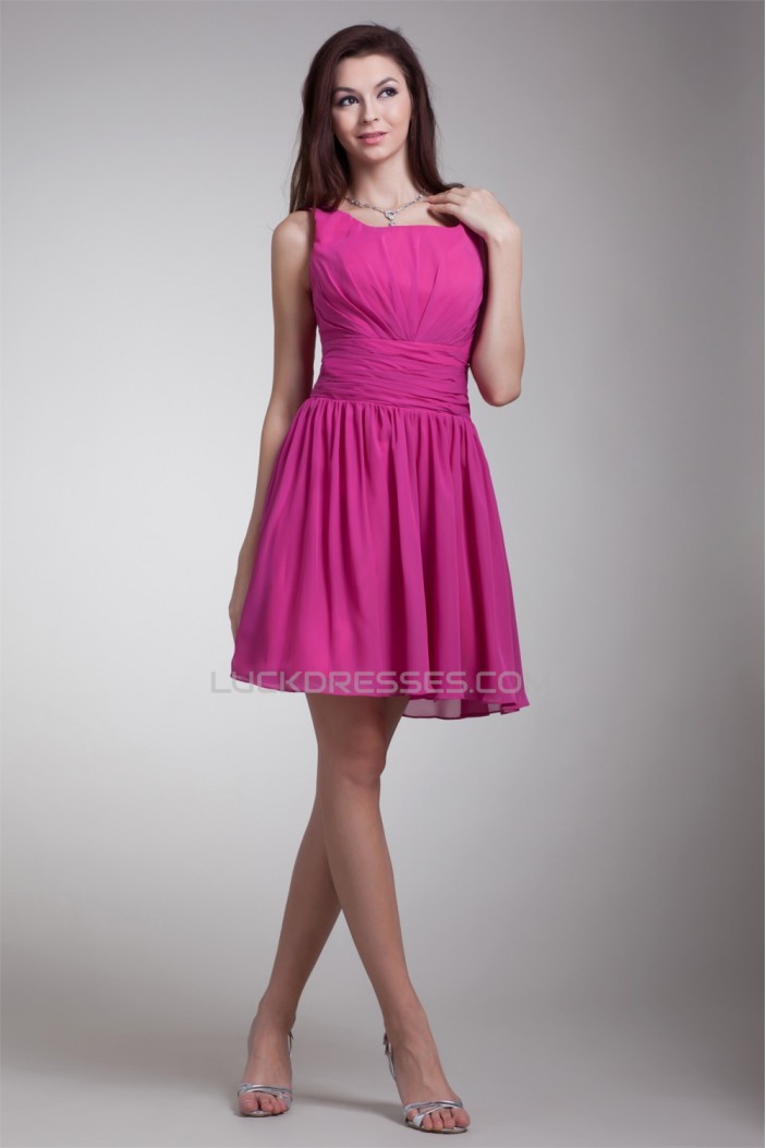 Sleeveless Short/Mini A-Line Chiffon Bridesmaid Dresses 02010531