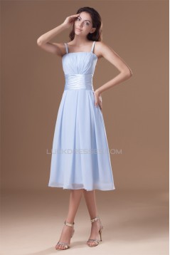 Tea Length Sleeveless A-Line Chiffon Bridesmaid Dresses 02010546