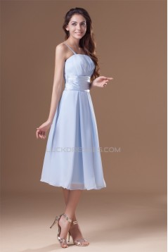 Tea Length Sleeveless A-Line Chiffon Bridesmaid Dresses 02010546