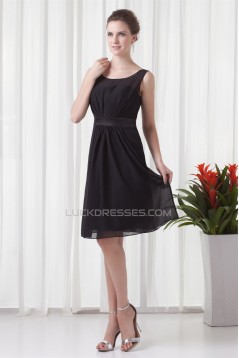Short Black Chiffon Bridesmaid Dresses 02010550