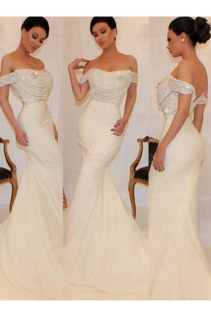 Long Off-the-Shoulder Sequins Wedding Party Dresses Bridesmaid Dresses 3010032
