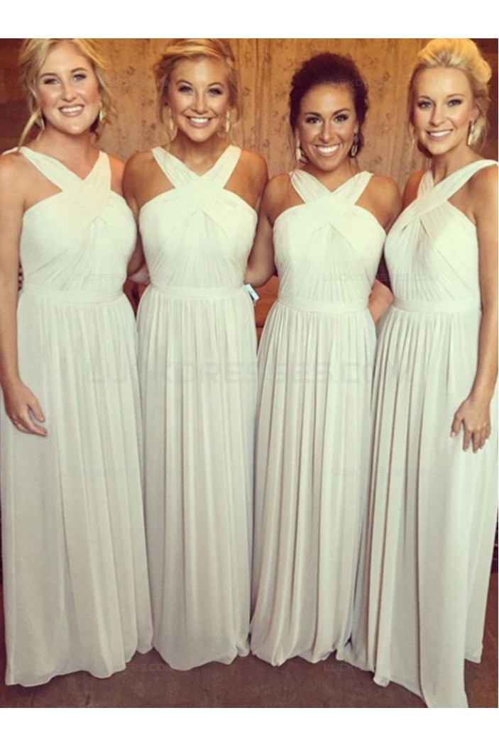 Long Chiffon Floor-Length Wedding Party Dresses Bridesmaid Dresses 3010057