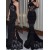Trumpet/Mermaid Halter Lace Long Black Wedding Party Dresses Bridesmaid Dresses 3010061