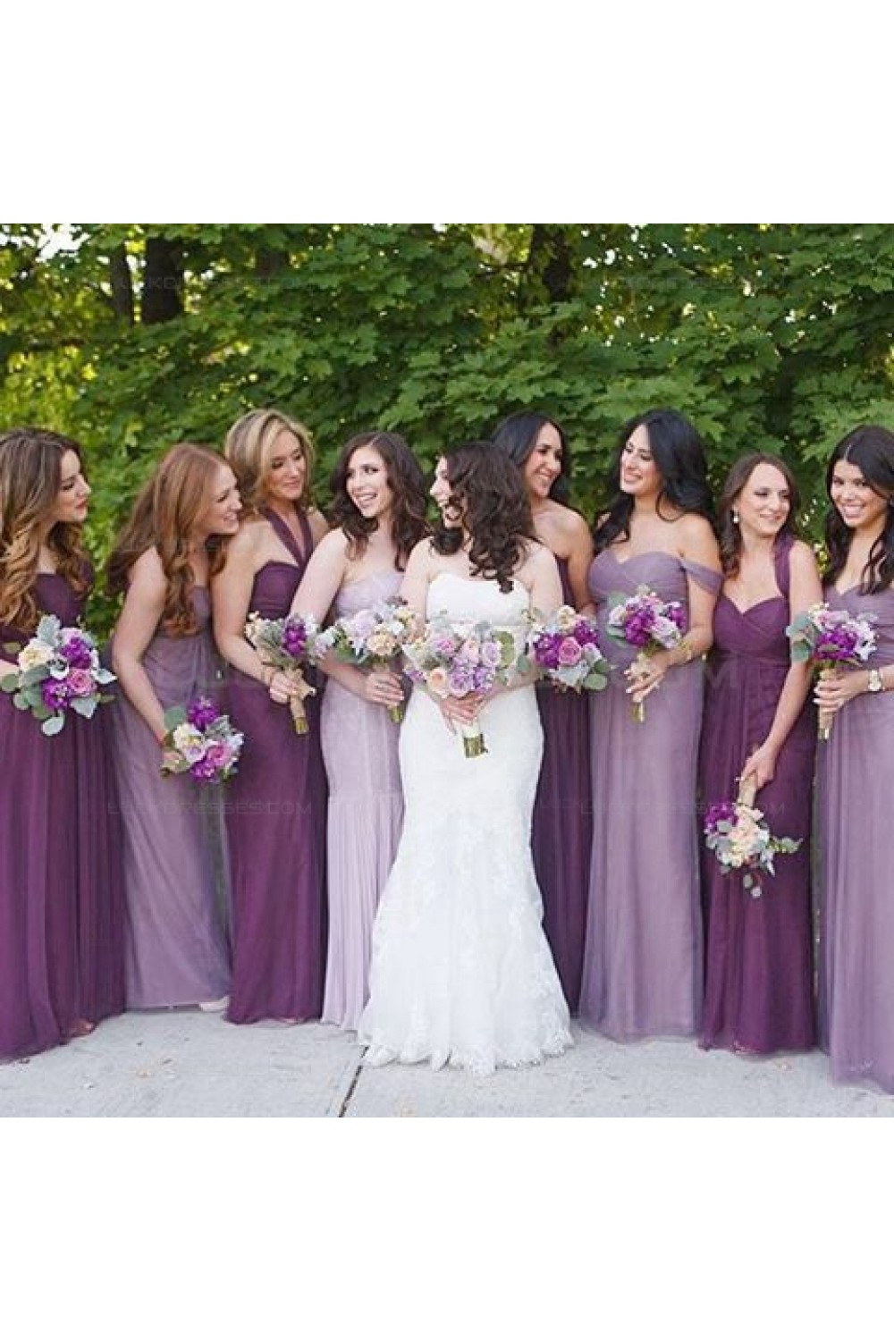 purple dress for wedding bridesmaid
