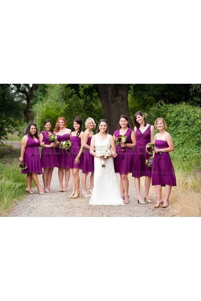 Short Purple Wedding Guest Dresses Bridesmaid Dresses 3010152