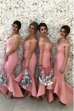 Mermaid Off-the-Shoulder Lace Wedding Guest Dresses Bridesmaid Dresses 3010185