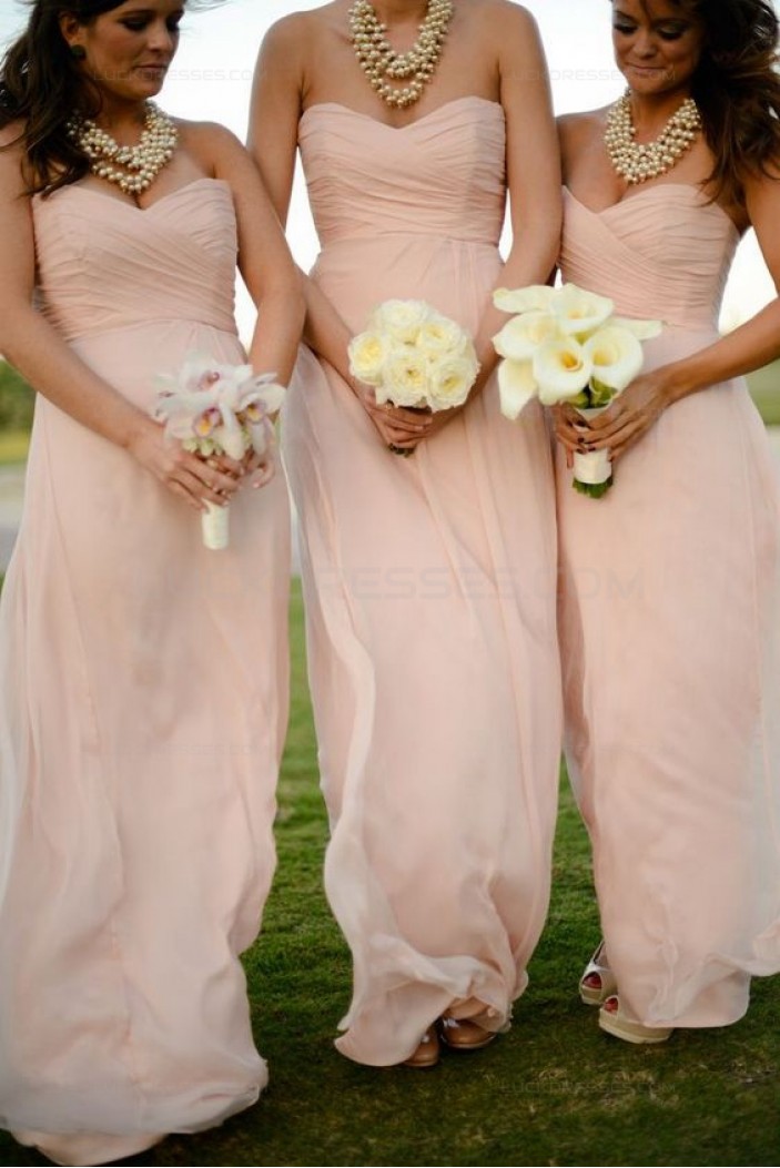 Long Chiffon Sweetheart Wedding Guest Dresses Bridesmaid Dresses 3010247