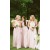 A-Line Long Pink Bridesmaid Dresses 3010304