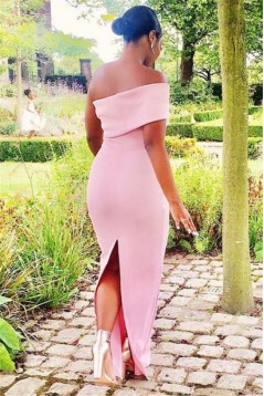 Mermaid Long Pink Bridesmaid Dresses 3010364