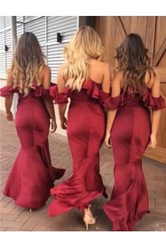 Mermaid Spaghetti Straps Long Bridesmaid Dresses 3010372