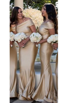 Mermaid Off-the-Shoulder Long Floor Length Bridesmaid Dresses 3010528