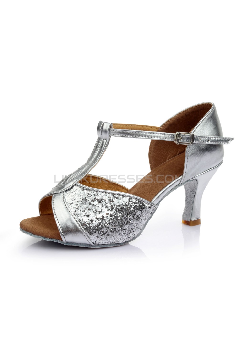 silver glitter dance shoes