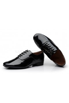 Men's Kids' Black Leatherette Modern Ballroom Latin Dance Shoes Dance Sneakers Flat Heel D603005