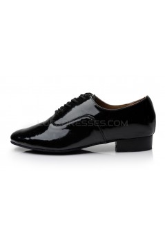 Men's Kids' Black Leatherette Modern Ballroom Latin Dance Shoes Dance Sneakers Flat Heel D603005