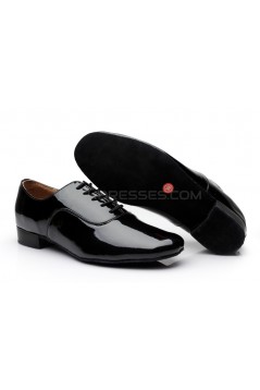 Men's Kids' Black Leatherette Modern Ballroom Latin Dance Shoes Dance Sneakers Flat Heel D603005