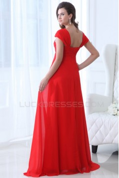 Long Red Beaded Chiffon Prom Evening Formal Party Dresses/Maternity Evening Dresses ED010009