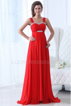 Long Red Beaded Chiffon Prom Evening Formal Party Dresses/Maternity Evening Dresses ED010009