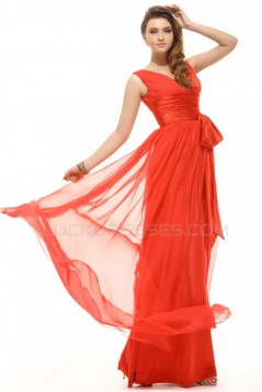 A-Line V-Neck Long Chiffon Prom Evening Formal Party Dresses/Bridesmaid Dresses ED010014