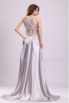 A-Line Beaded Long Prom Evening Formal Party Dresses ED010018