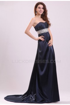 Empire Strapless Long Beaded Prom Evening Formal Party Dresses ED010027