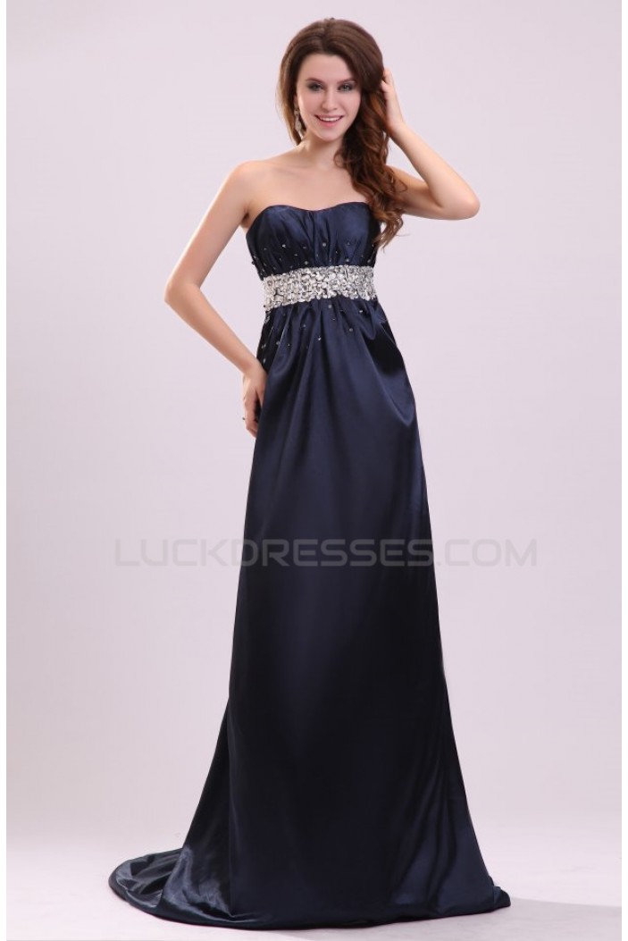 Empire Strapless Long Beaded Prom Evening Formal Party Dresses ED010027