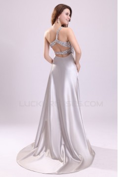 A-Line One-Shoulder Long Beaded Prom Evening Formal Party Dresses ED010028