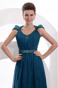 Sheath/Column Long Blue Prom Evening Formal Party Dresses ED010039