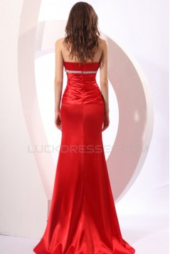 Trumpet/Mermaid Sweetheart Long Red Prom Evening Formal Party Dresses ED010043