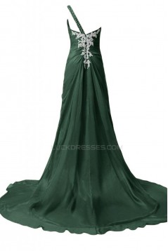 A-Line One-Shoulder Long Chiffon Prom Evening Formal Party Dresses ED010049