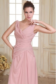 Long Pink Chiffon Prom Evening Formal Party Dresses ED010081