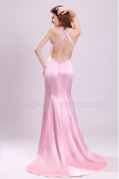 Long Beaded Pink Prom Evening Formal Party Dresses ED010094