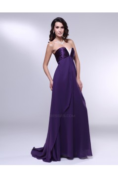 Empire Strapless Long Purple Prom Evening Formal Dresses Maternity Dresses ED011010