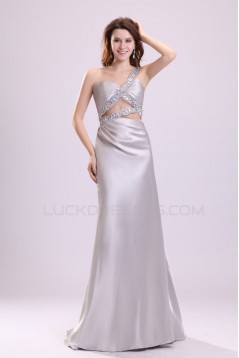 One-Shoulder Long Beaded Prom Evening Formal Party Dresses ED010103