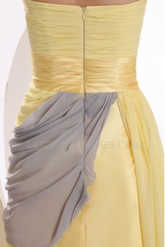 Long Yellow Strapless Prom Evening Formal Party Dresses ED010105