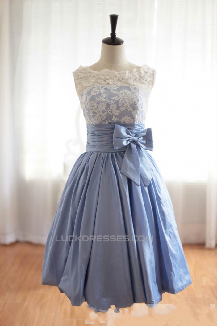 A-Line Bateau Short Knee-Length Prom Evening Formal Dresses ED011069